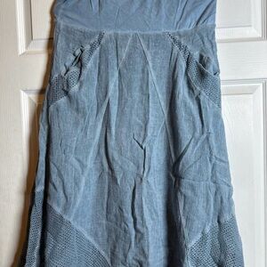 Tempo Paris Gray Maxi A-line Skirt